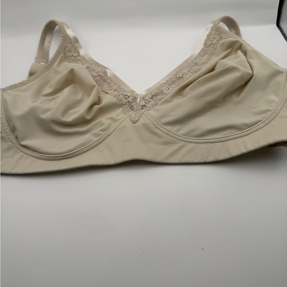 Olga Bra 30591 42D Nude Wireless Mesh-Lined Lace Cup Support Comfort - Picture 1 of 12